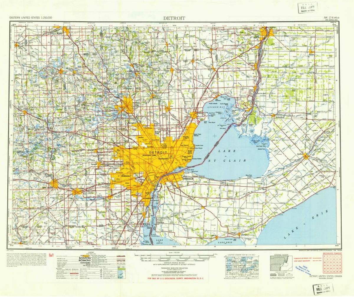 Detroit USA mapa