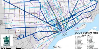 Mapa ng Detroit Bus