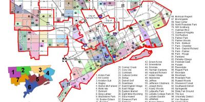 Distrito ng Detroit mapa