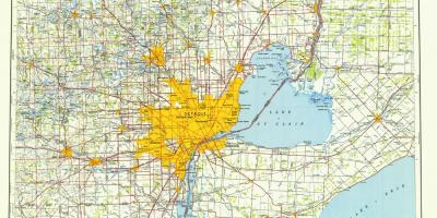 Detroit USA mapa