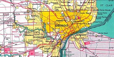 Mapa Ng Detroit